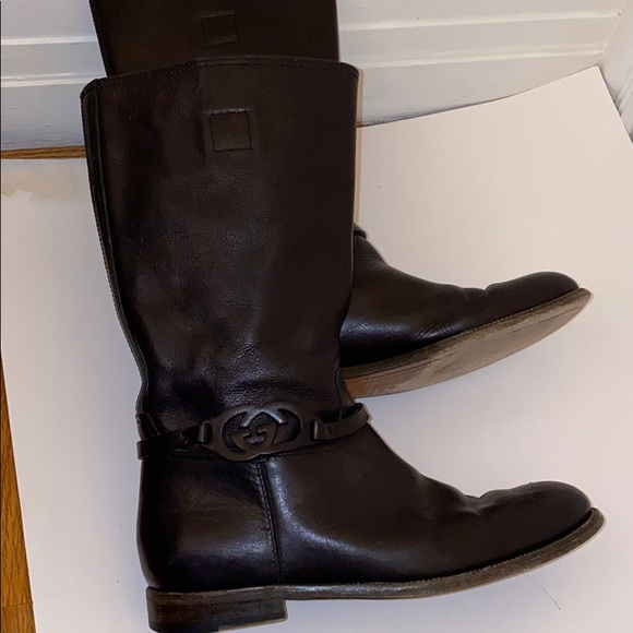 Gucci men’s black boots 7.5 - Picture 1 of 9